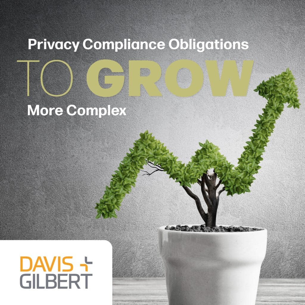 Alert title image with link to PDF: Privacy Compliance Obligations To Grow More Complex